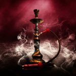 Hookah,Smoking,On,The,Background,Of,An,Empty,Grunge,Wall,